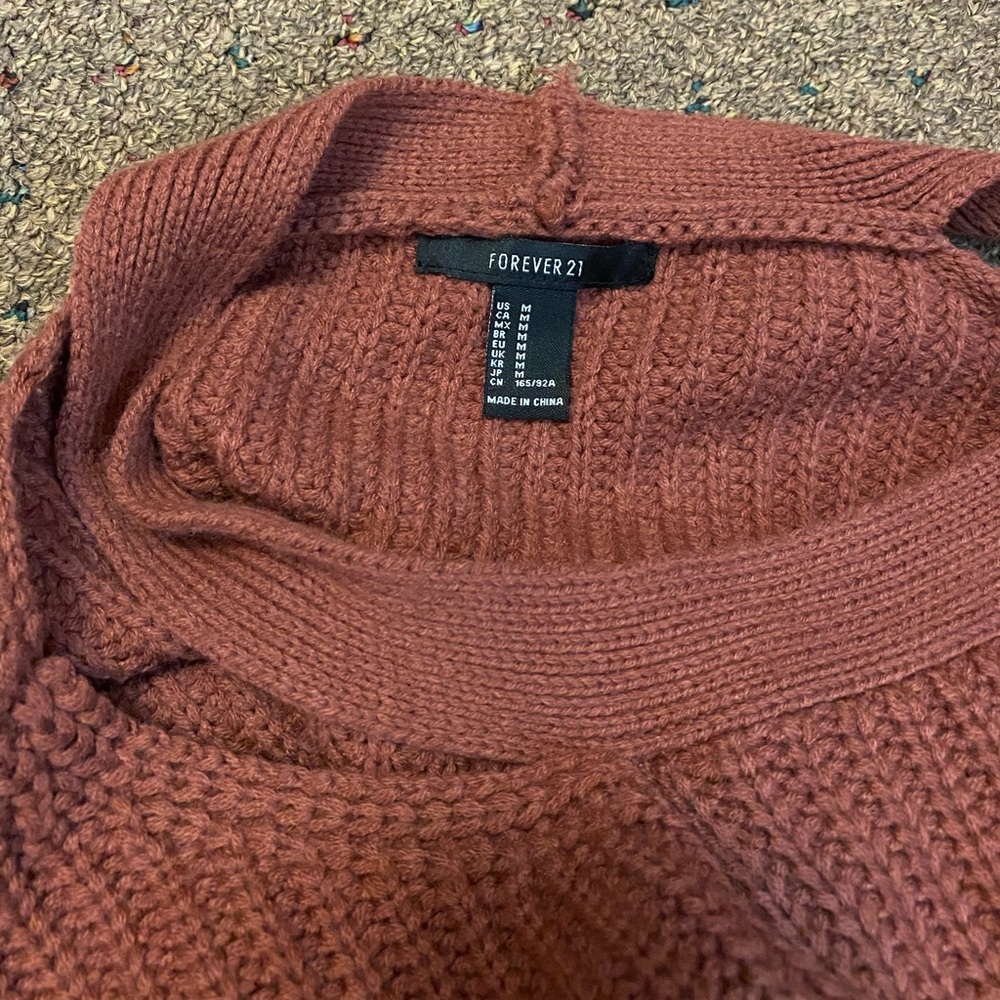 NWOT Dusty Pink Open Collar Sweater - Picture 8 of 8